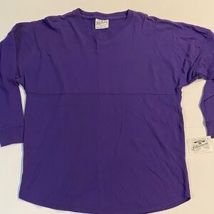 J. America XSmall Purple Long Sleeve Jersey plain Shirt New D36